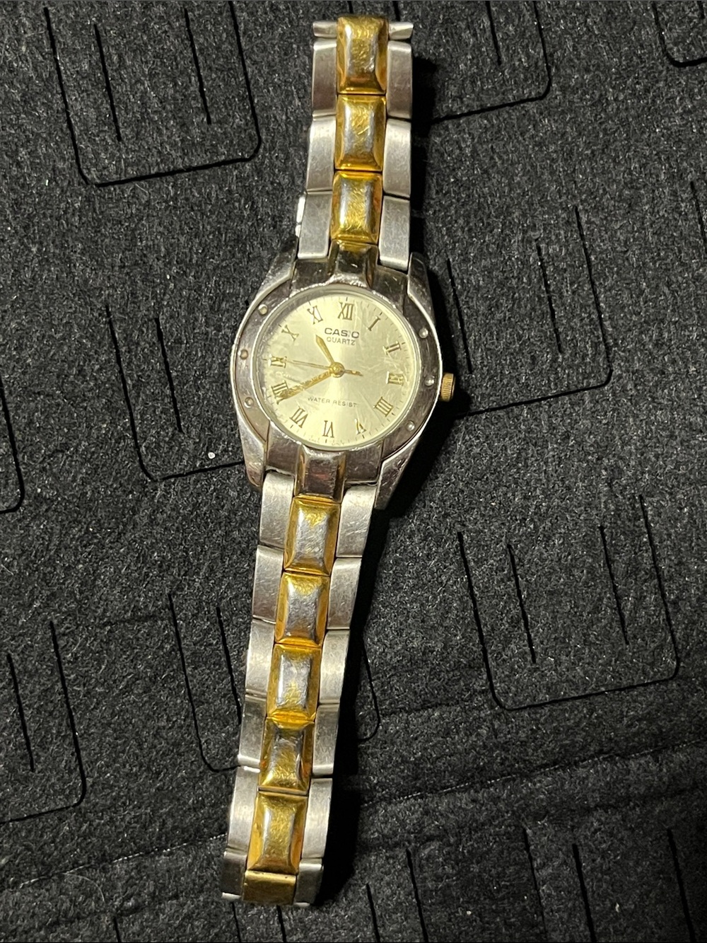 Casio Two-Tone Gold and Silver Ladies Bracelet Watch